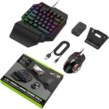 Combo de teclado y rat n para juegos de media mano, 4 en 1