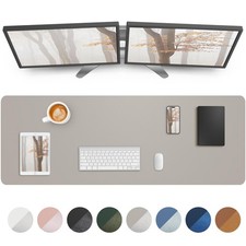 Leather Desk Pad Protector55" x 17" Office Desk Mat Large Mouse Pad Non-Slip ...