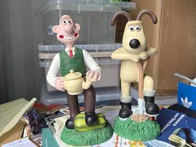 Wallace & Gromit 2 Gartenstatuen Curse Of The Were Rabbit 2005