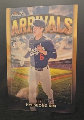2025 Topps Finest - Arrivals Hyeseong Kim #A-3 Gold Refractor /50 (RC)