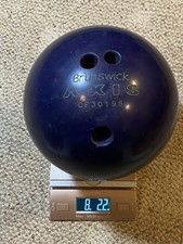 Brunswick "AXIS" Blue Bowling Ball - 8 lbs-2.2 ozs - Drilled