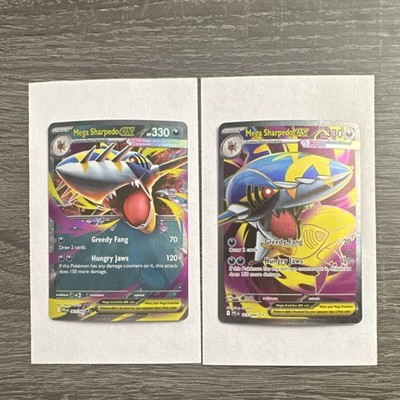 Pokémon Mega Sharpedo EX Foil Sun & Moon Lot (2 Cards) Mega Evolution