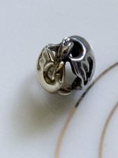 Trollbeads 18ct Gold And Silver Dancing Dragons Charm