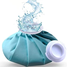 Large 11" Reusable Ice Bag, Hot/Cold Therapy, Pain Relief for Headaches, Blue