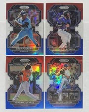 4 Panini Prizm Tier III RED WHITE BLUE K Puckett J DeGrom Y Alvarez C Blackmon