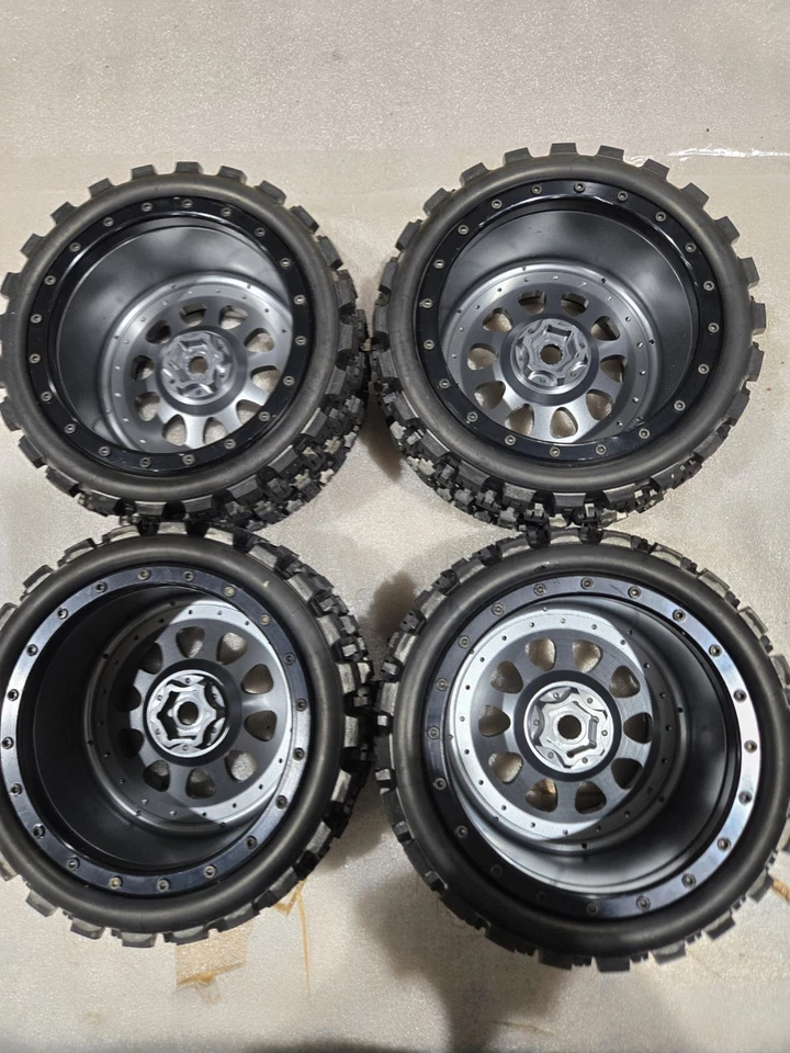 Proline Badlands Mx 43 Beadlock Tires Mounted On 7075 Aluminum Wheels 24mm Hex - Image 2 of 3