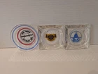 Vintage  Railroad Glass Ashtrays Lot of 3, B&O, Union Pacific, Erie Railroad