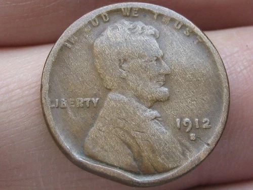 1912 S Lincoln Cent Wheat Penny- San Francisco, Good/VG Details, Brown