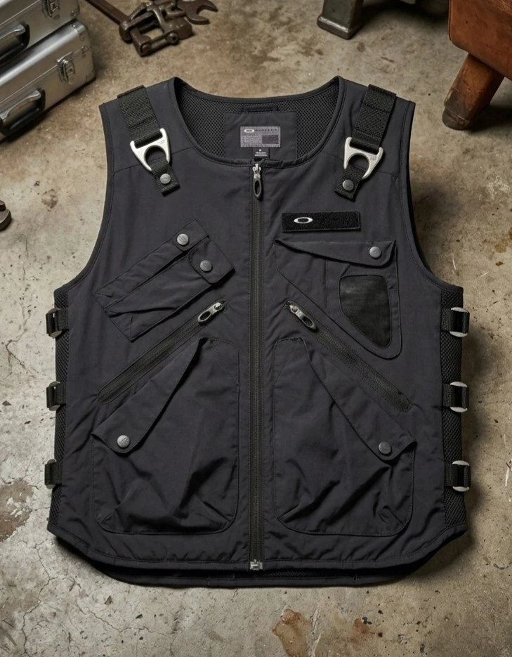 Oakley Nylon Outer Shell Black Coats, Jackets & Vests for Men for
