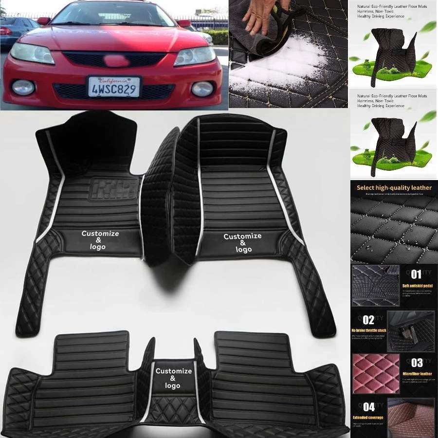 For Mazda Protege5 Car Floor Mats Custom Luxury Front & Rear Auto Carpets Liners - Image 3 of 4