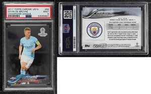 2017-18 Topps Chrome UCL Kevin de Bruyne #69 PSA 9 MINT