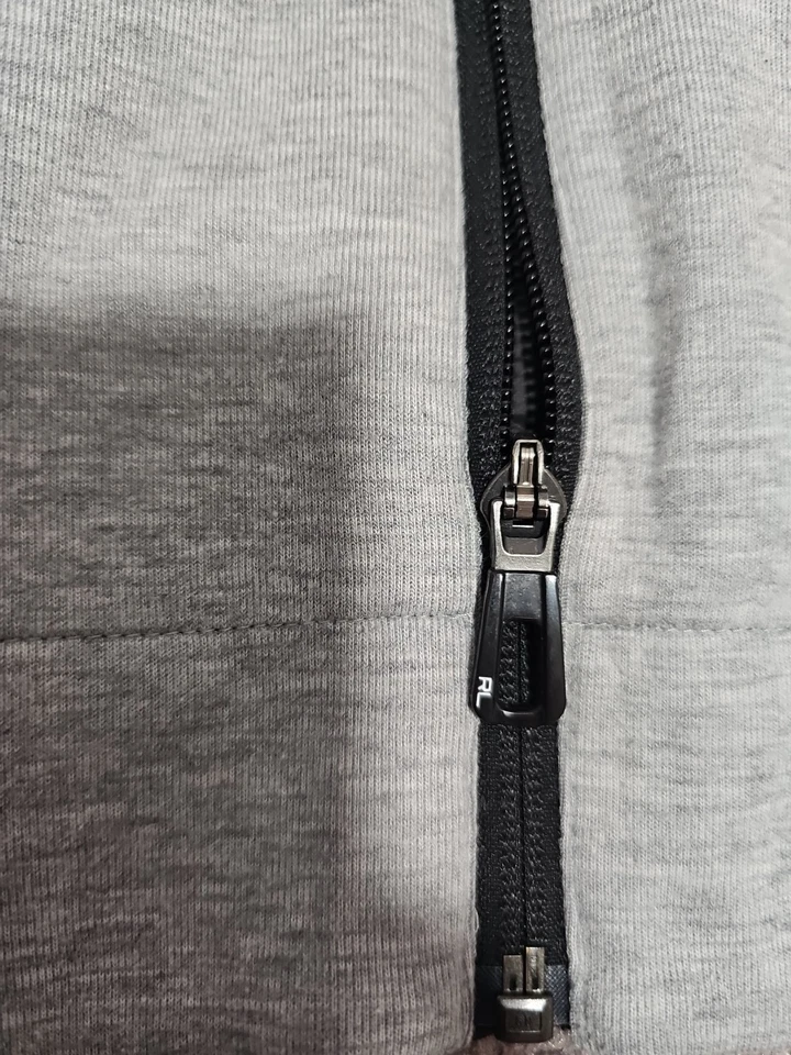 POLO RALPH LAUREN Mid Weight Quilted Vest Men Large Preowned Black/Gray - Image 3 of 4