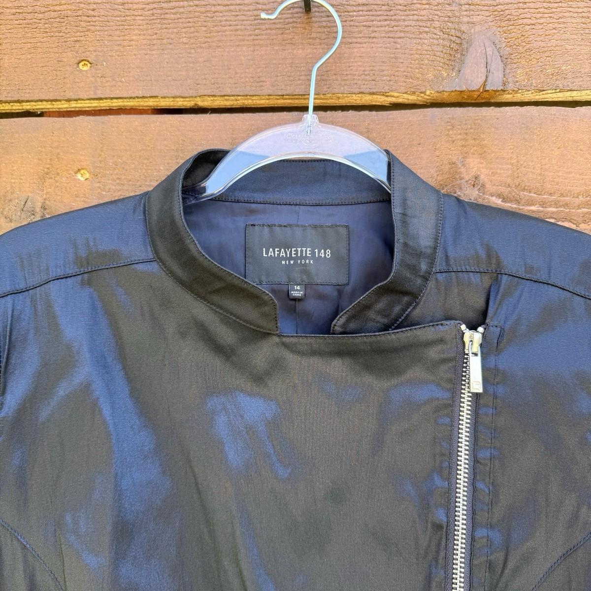 LAFAYETTE ジャケット LAFAYETTE 148 Pink w/ White/Blue Textured Ikat Print Zip