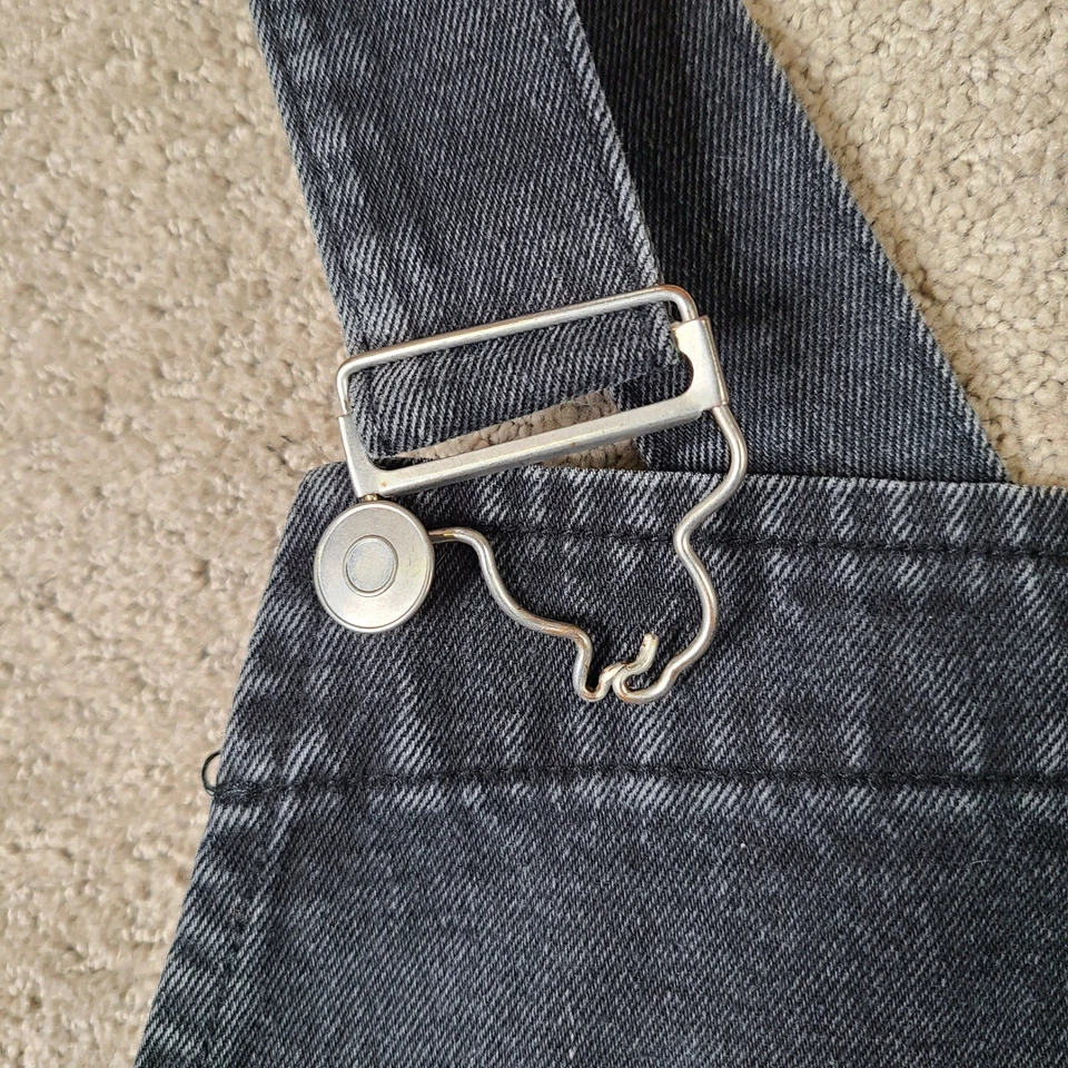 Mono Forever 21 para hombre 31 negro carbón denim desgastado ajustado cremallera al tobillo Foto 3 de 4