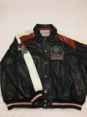 Rare VTG 90S Avirex Senatobia Choctaws Bull Skull Leather Rare VTG 90S Avirex Senatobia Choctaws Bull Skull Leather