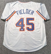 DETROIT TIGERS CECIL FIELDER AUTOGRAPHED SIGNED JERSEY BECKETT HOLO