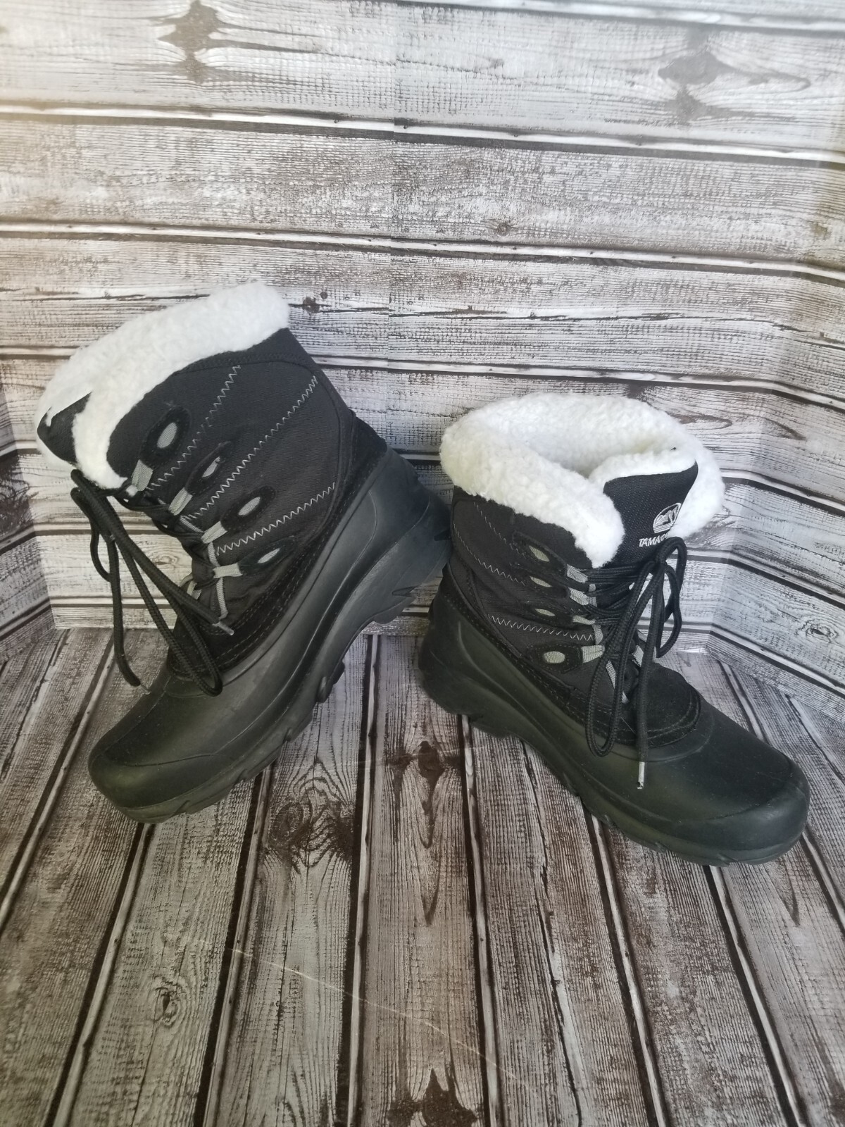 Ladies Boots Black Leather Upper 