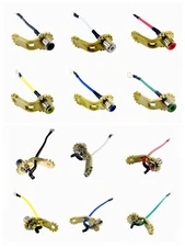 3/10PCS TATTOO MACHINE RCA ADAPTER  BRASS SADDLE DECK PARTS CLIPCORD CONVERSION