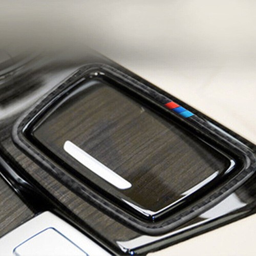 Marco de ajuste del panel de cenicero de fibra de carbono real adecuado para BMW F10 Serie 5 2011-2017 1X - Imagen 2 de 6