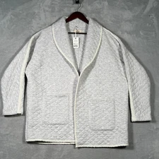 Marine Layer Sweater Womens Large Gray Open Front Corbet Coatigan Quilted