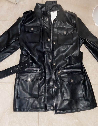 Belted Utility PU jacket Miss Pap Size 