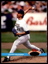 1991 Stadium #436 Jamie Navarro Brewers OVERSIZE No Gold Error SET BREAK RARE!