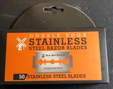 NEW Van Der Hagen Stainless Steel Double Edge Razor Blades - 50 NEW Blades !