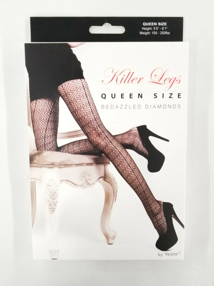Yelete Killer Legs 渔网连裤袜 长袜 令人眼花缭乱的钻石 尺寸 Queen — 第 2/4 张图片
