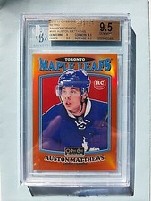 2016-17 Auston Matthews OPC Platinum Retro Rainbow Orange Rookie RC /49 BGS 9.5