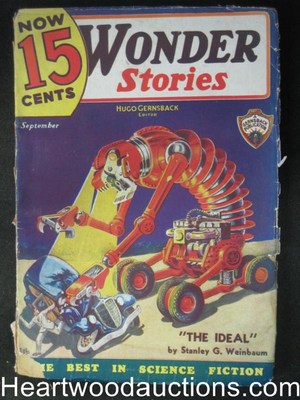 Wonder Geschichten Sep 1935 Robot Monster Abdeckung