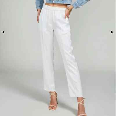 NWT Generation Love Hollis Satin Pant in White. Size Medium
