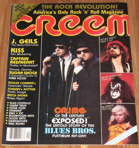 1979 de abril revista Creem, Blues Bros. John Belushi \u0026 Dan Akroyd, Kiss |  eBay