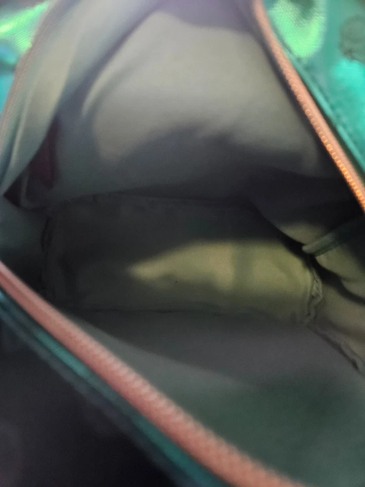 Disney Princesa Sirenita Bioworld Mini Mochila Monedero Verde azulado brillante Foto 3 de 4