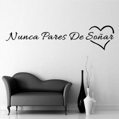 Modern Spanish Never stop Dreams phrases Wall Stickers Wall Art Decor For Office - Afbeelding 1 van 6