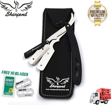 SHARPEND BARBER SALON STRAIGHT CUT THROAT SHAVING RAZOR SHAVETTE RASOIRS MESSERS