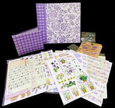 Memories Direct Purple Lavender Photo Album Scrapbook Kit - 12 x 12" and 6 x 6"