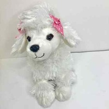 Animal Alley White Poodle Plush Pink Bow Dog Puppy Stuffed Animal Toys R Us 2009