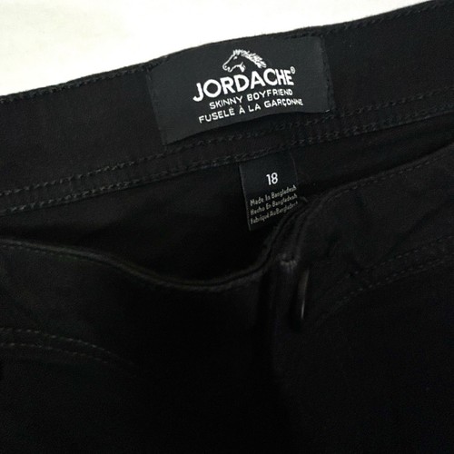 Jeans donna Jordache 18 skinny boyfriend nero strass righe laterali usato in ottime condizioni - Foto 5 di 13