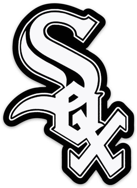 Chicago White Sox Traditional Sox Logo Type MLB Baseball Die-Cut