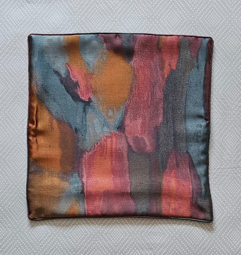 Decorative Pillow Covers 20X20 Set of 5 in Earthy tones - Custom made Pure Silk - Picture 3 of 4