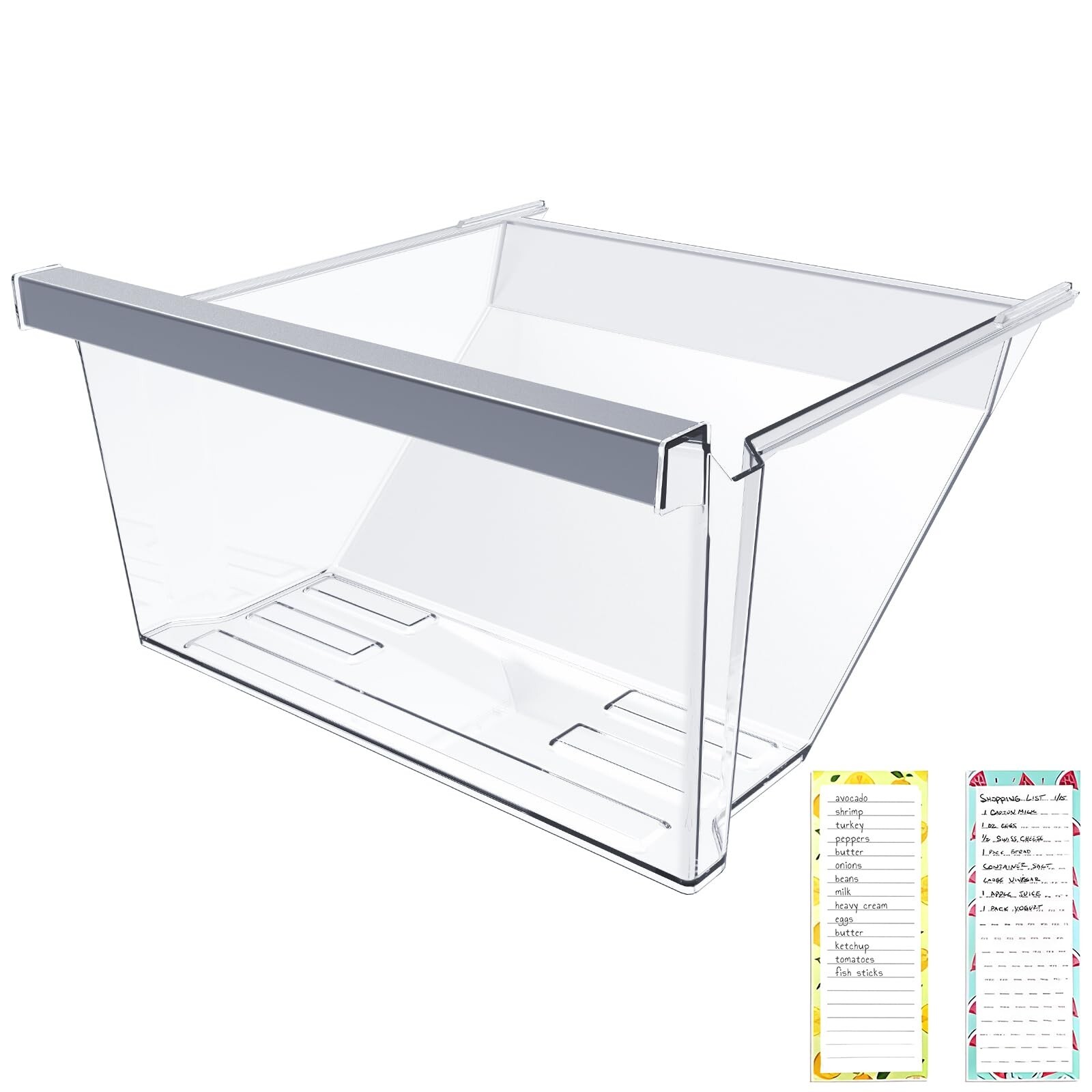 UPGRADED W11162446 W11046495 for Whirlpool Fridge Crisper Drawer Replacement,...