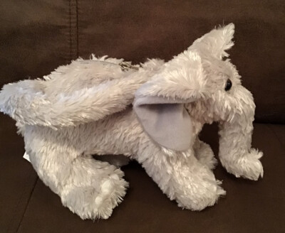 Kleeneze grau Elefant Kinder Handtasche Reißverschluss Tasche Plüsch weich 10'' Promo Maskottchen