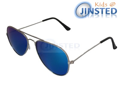 Kinder mit blauen Reflexen Sonnenbrille reflektierend Nuancen Pilot Rahmen KA003