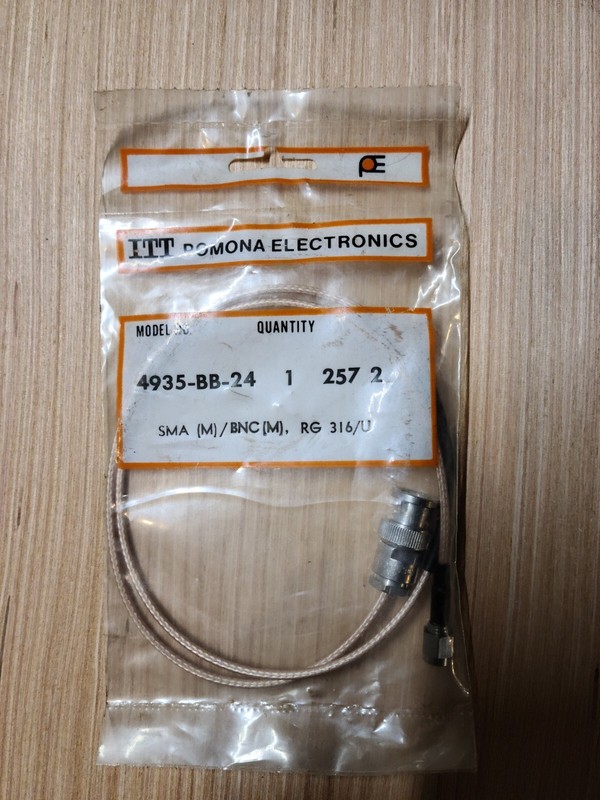 Pomona 4935-BB-24 Cable Coaxial BNC M to SMA  M, RG-316, 24 inches
