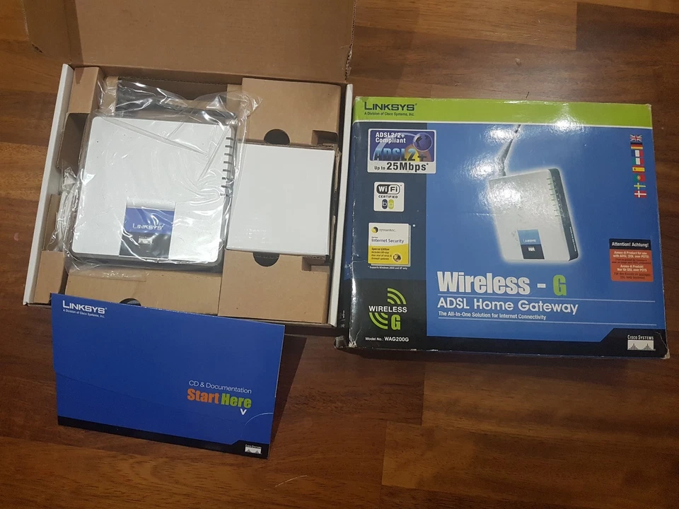 MODEM ADSL-2 LINKSYS WAG 200 WIRELESS-G - Immagine 2 di 4