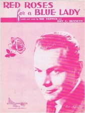 Red Roses for a Blue Lady, Vaughn Monroe photo, 1948, vintage sheet music