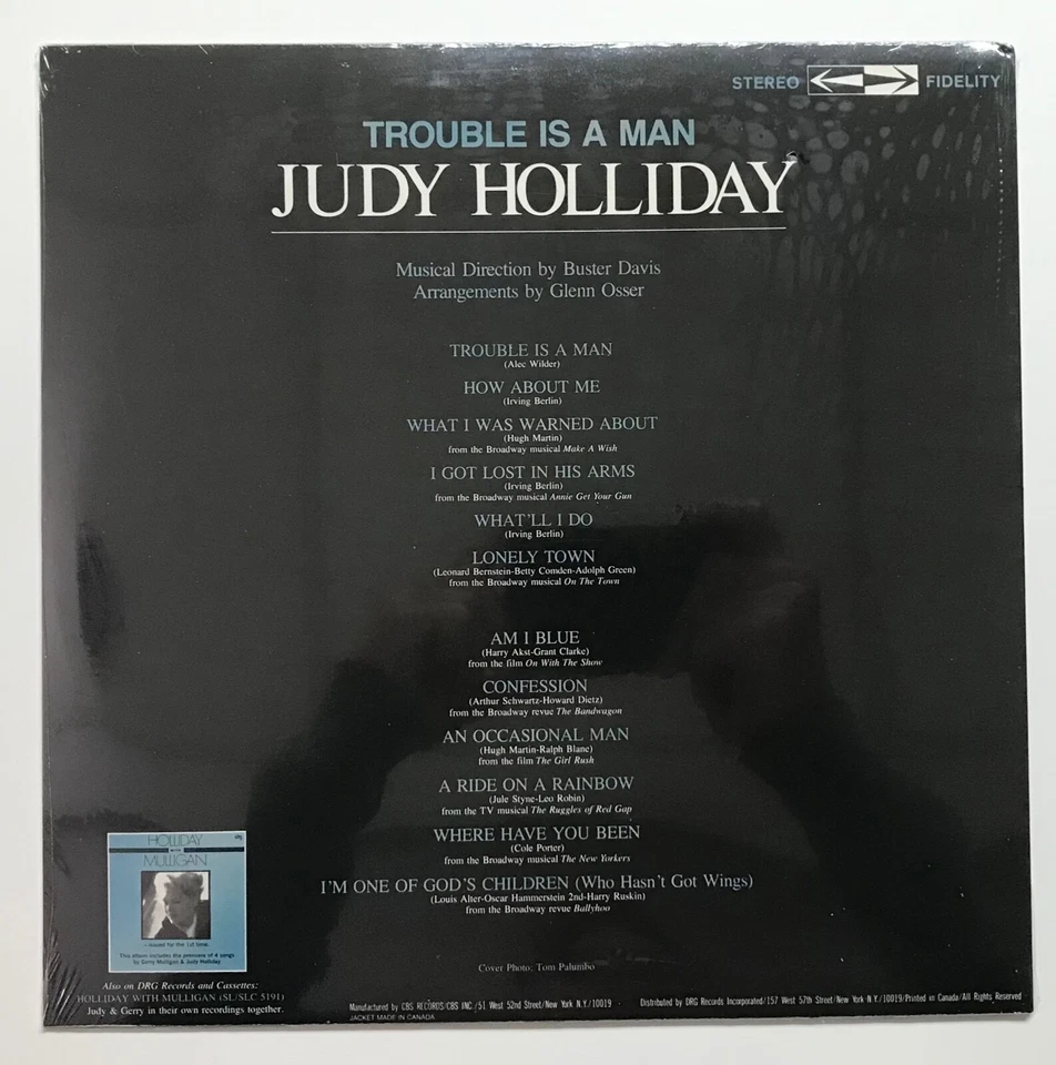 JUDY HOLLIDAY: Trouble is a Man (Vinyl LP Record Sealed) - Image 3 of 3