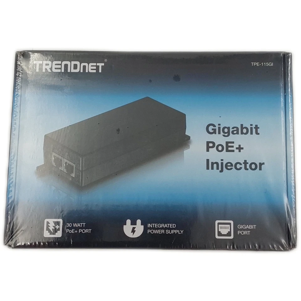 TRENDnet TPE-115GI Gigabit PoE+ Injector 30W Power over Ethernet Adapter - Image 3 of 4