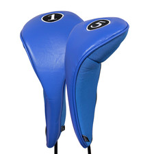 NEW BLUE LONG DRIVER 1 5 FAIRWAY WOOD GOLF CLUB ZIPPER HEADCOVER SET head cover