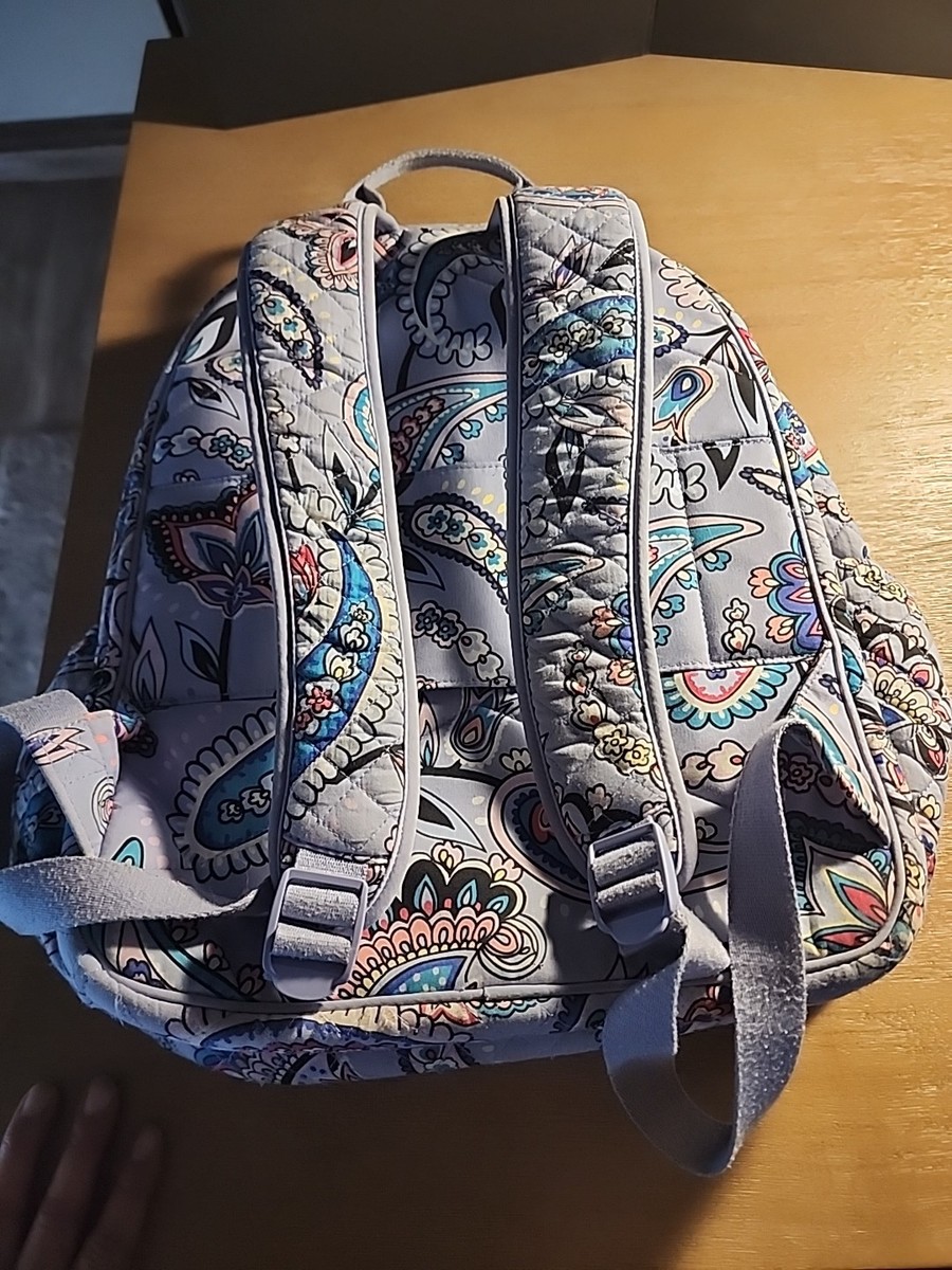 Vera Bradley Campus Tech Backpack Gray Floral Paisley  display picture 1